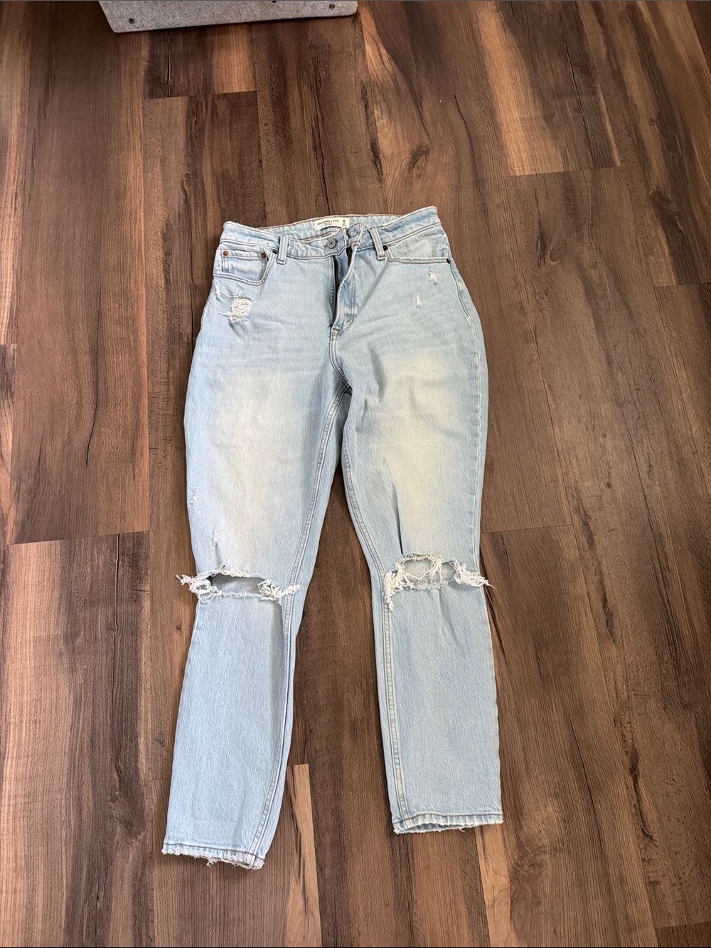 Abercrombie Light Blue Ripped Women's Jeans.  Skinny High Rise.